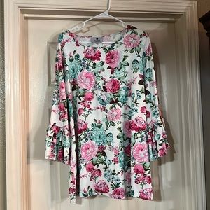 Dainty Jewells Pink floral Layering Top